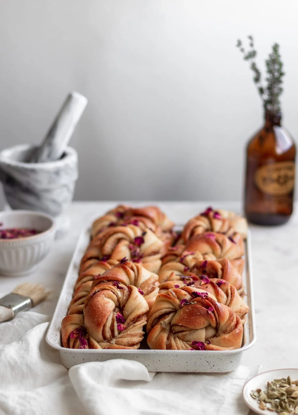 Rose Cardamom Buns