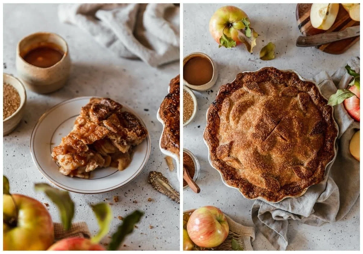 Caramel Apple Pie With Brown Butter Crust