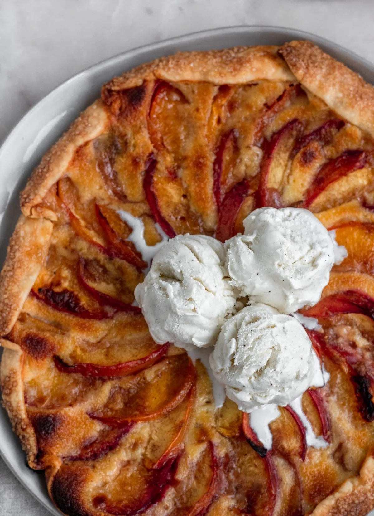 Nectarine Galette With Mascarpone Filling