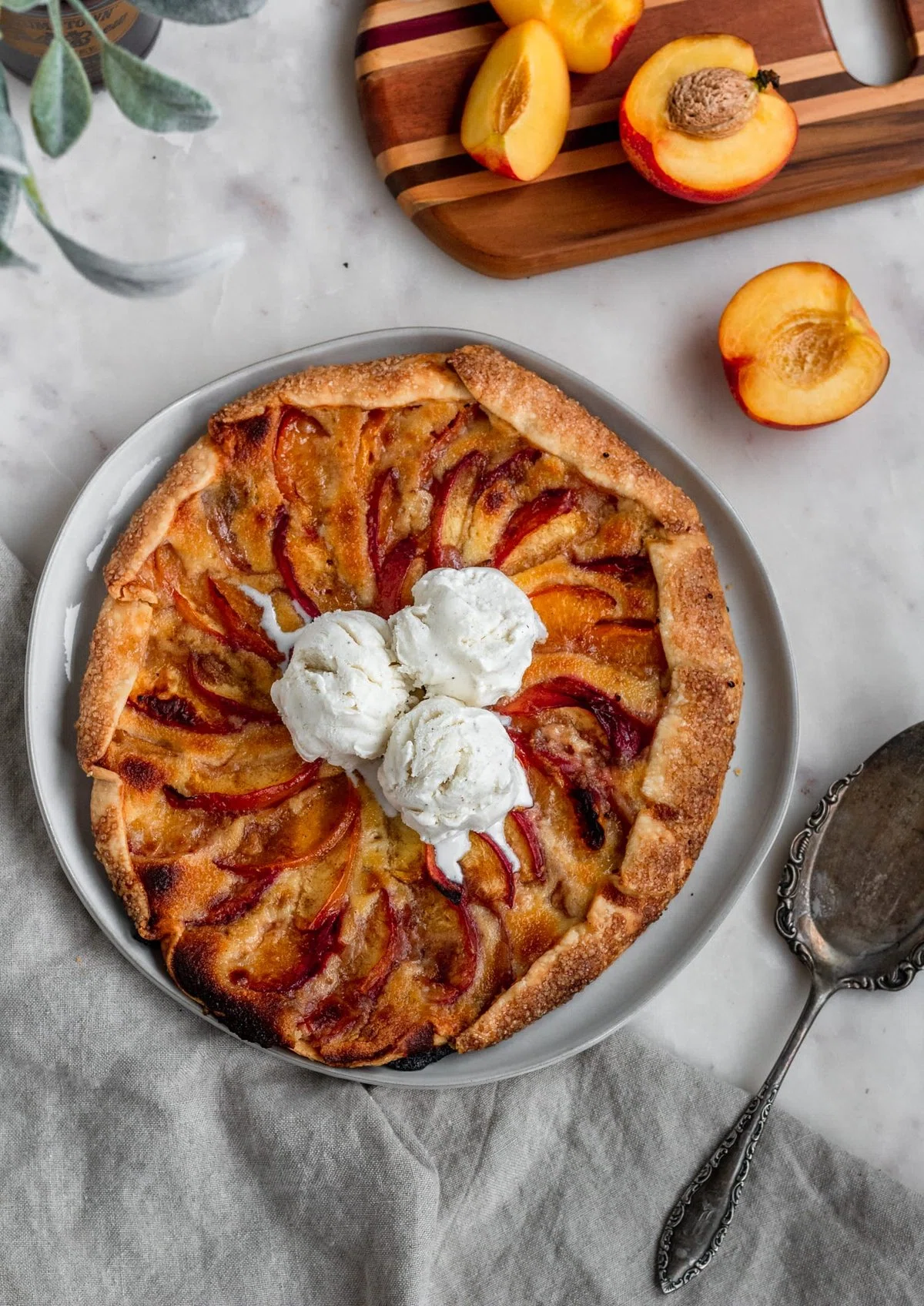 Nectarine Galette With Mascarpone Filling