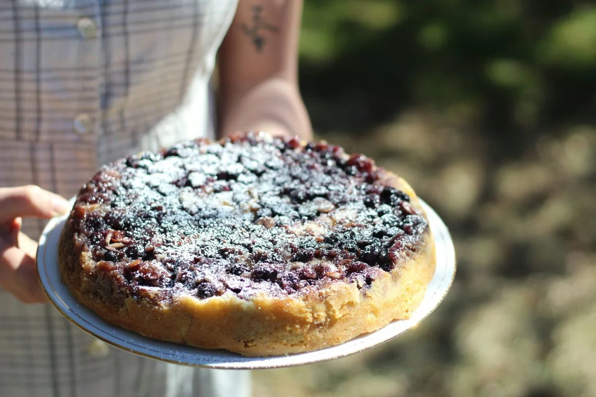 Blueberry-Almond Skillet Cake