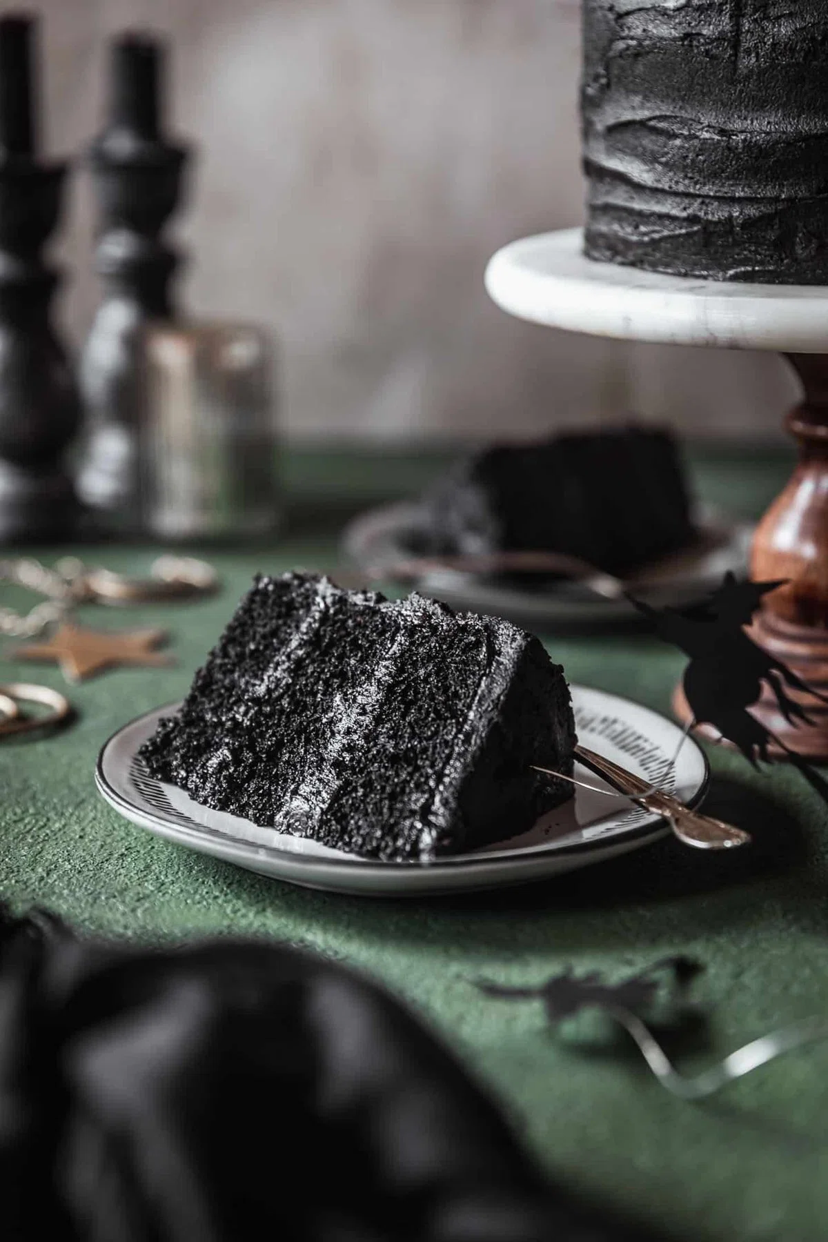 Halloween Black Velvet Cake