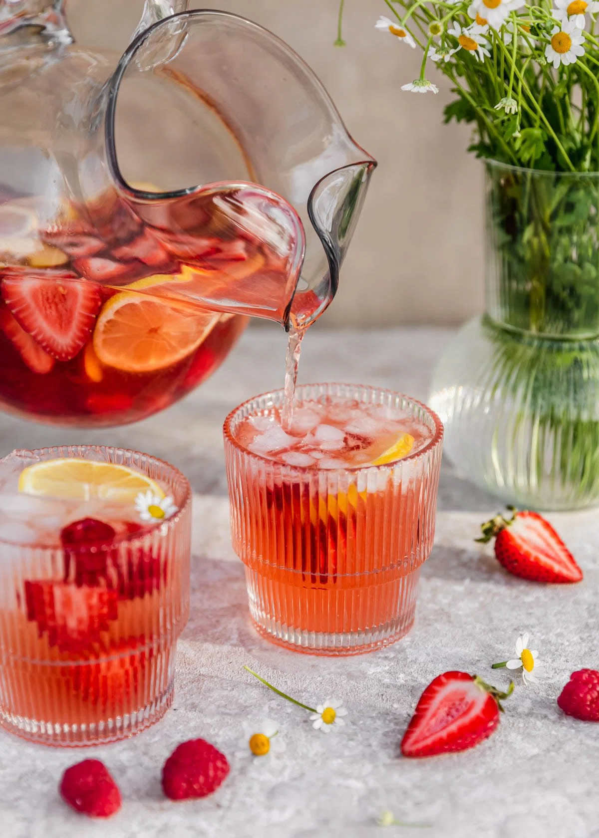 Rosé Sangria With Berries & Lemon