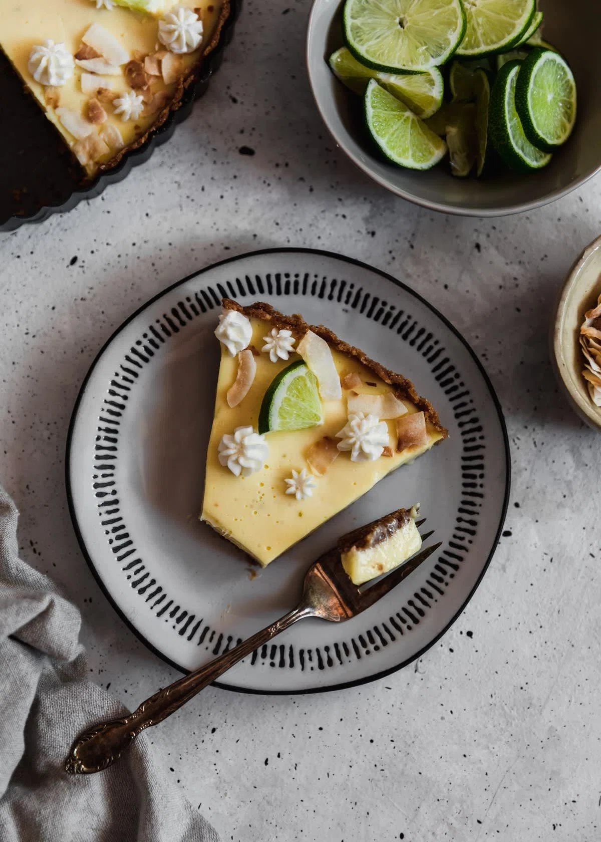 Key Lime Tart With Coconut