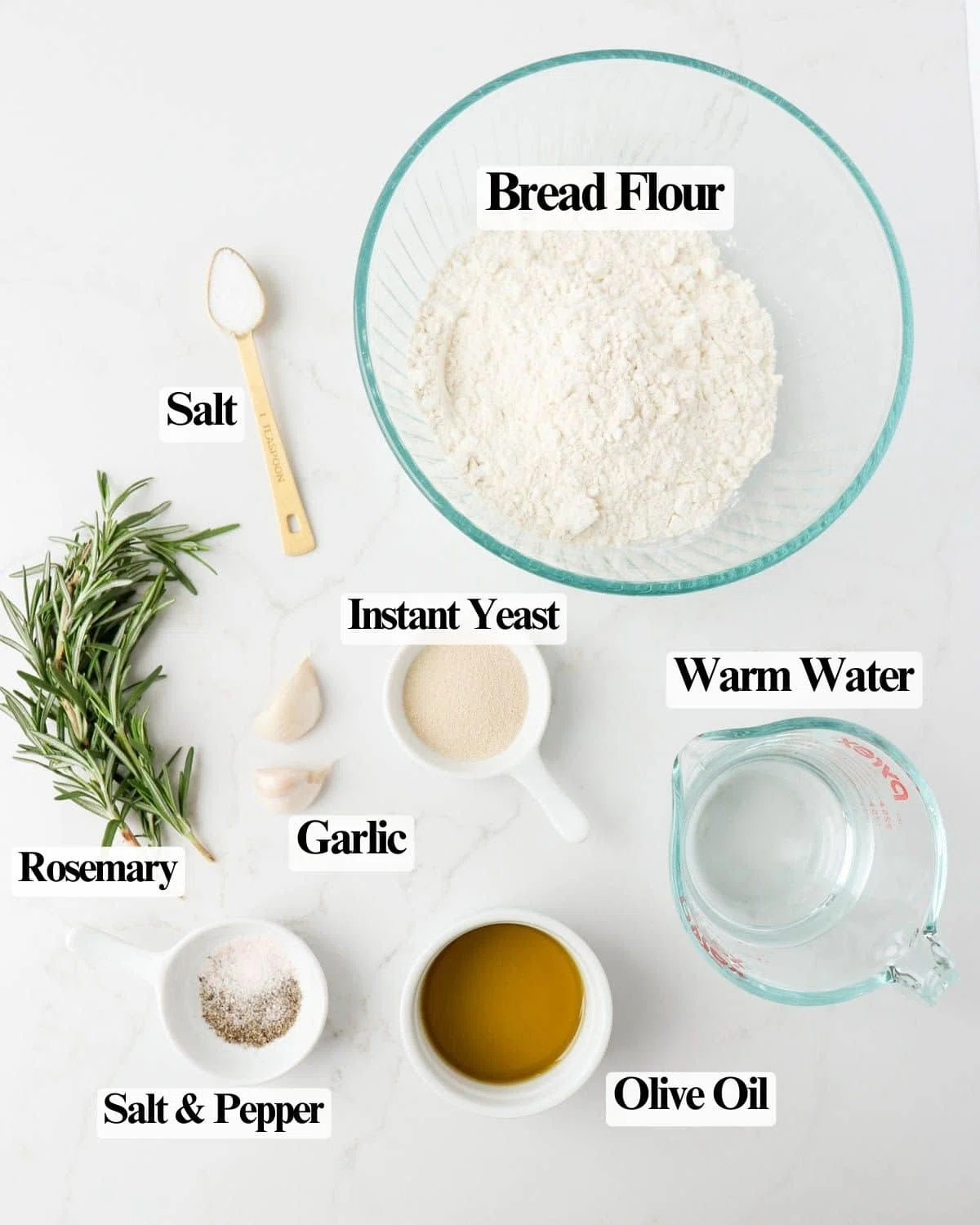 Quick Garlic Rosemary Focaccia Bread