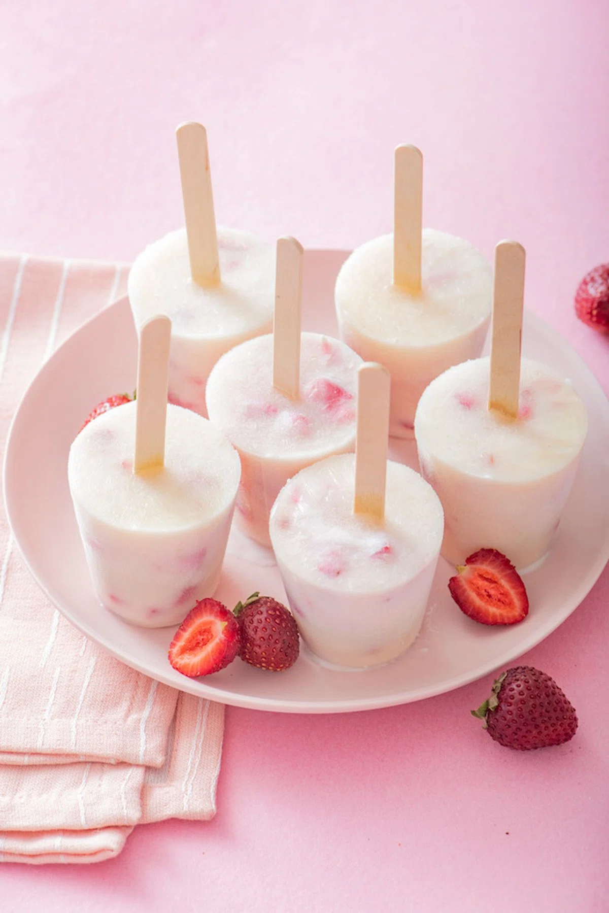 Strawberry Yogurt Ice Pops