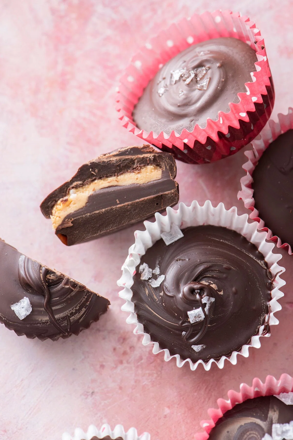 Chocolate Peanut Butter Cups with Sea Salt