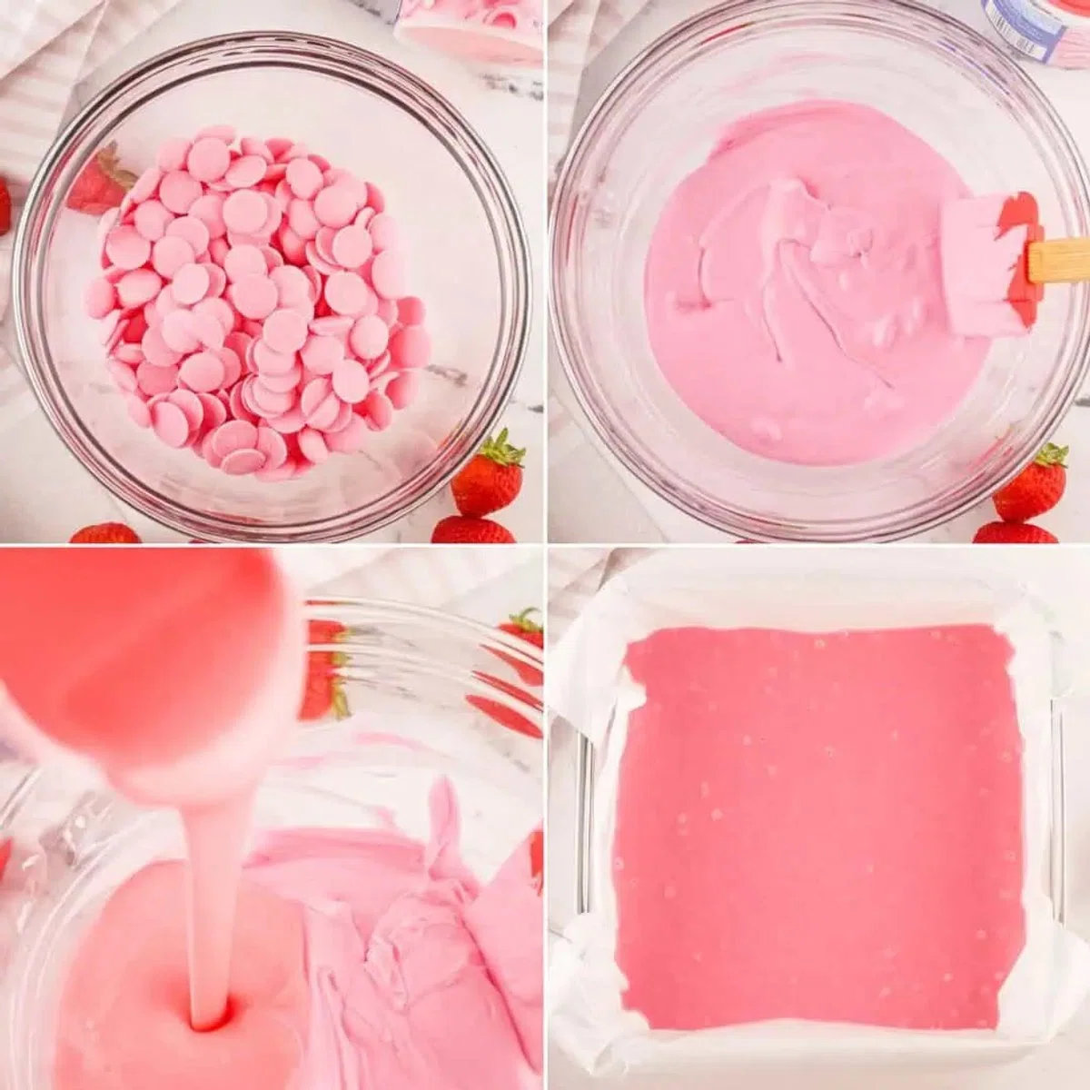 Strawberry Fudge (2 Ingredients)