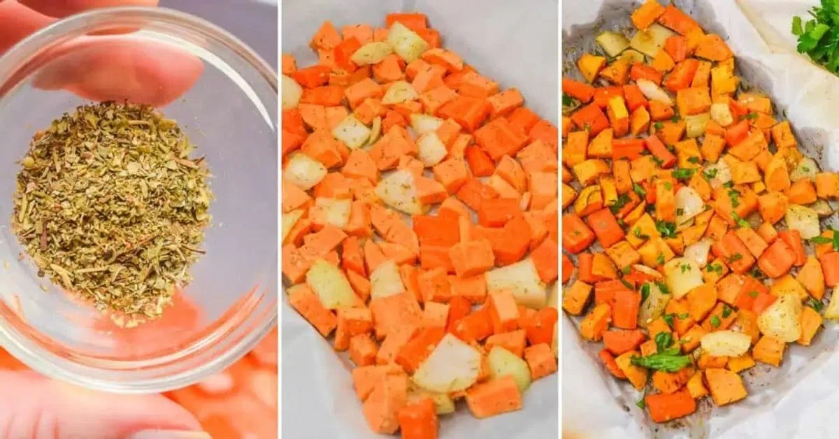 Roasted Sweet Potatoes and Carrots