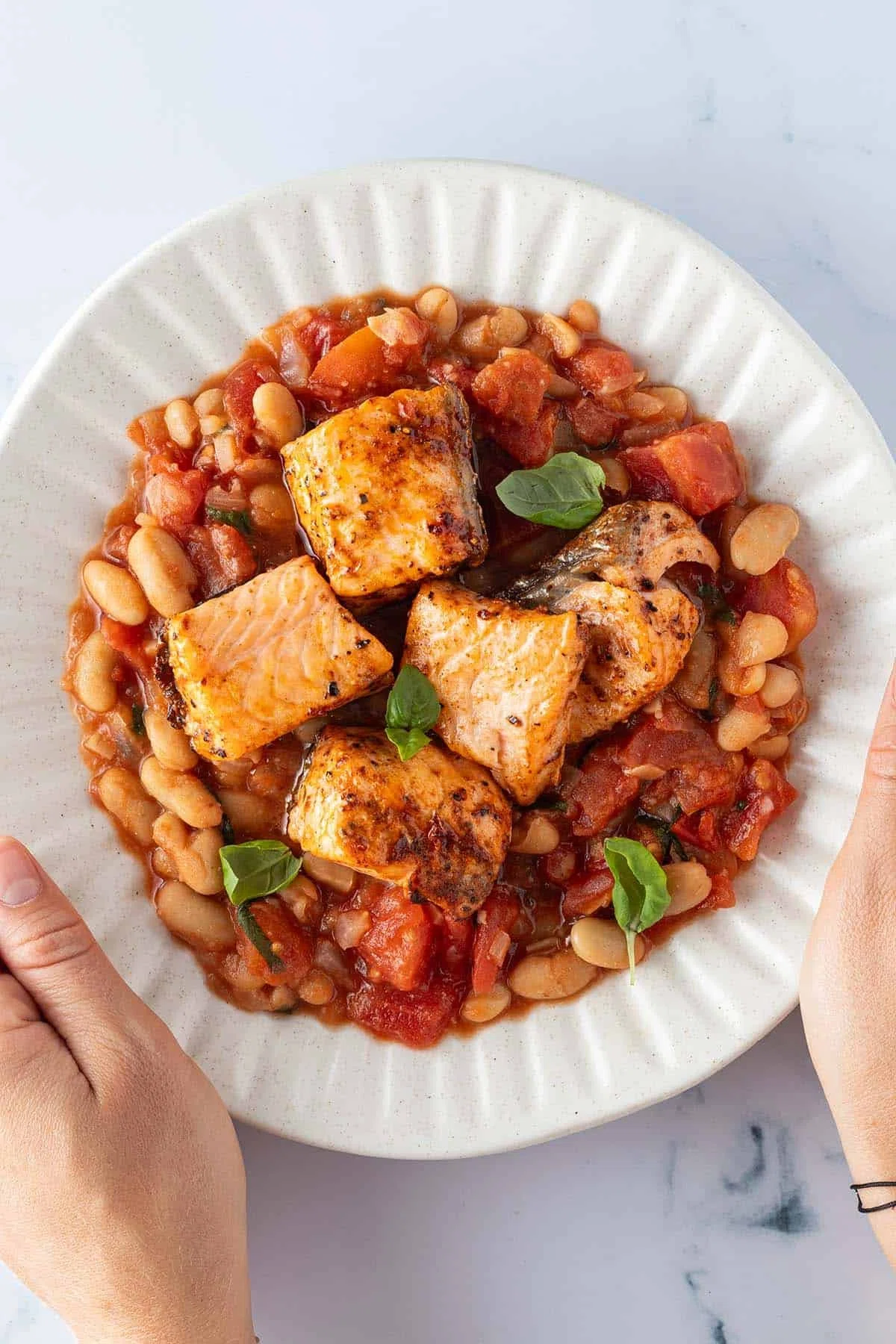 Salmon with Beans