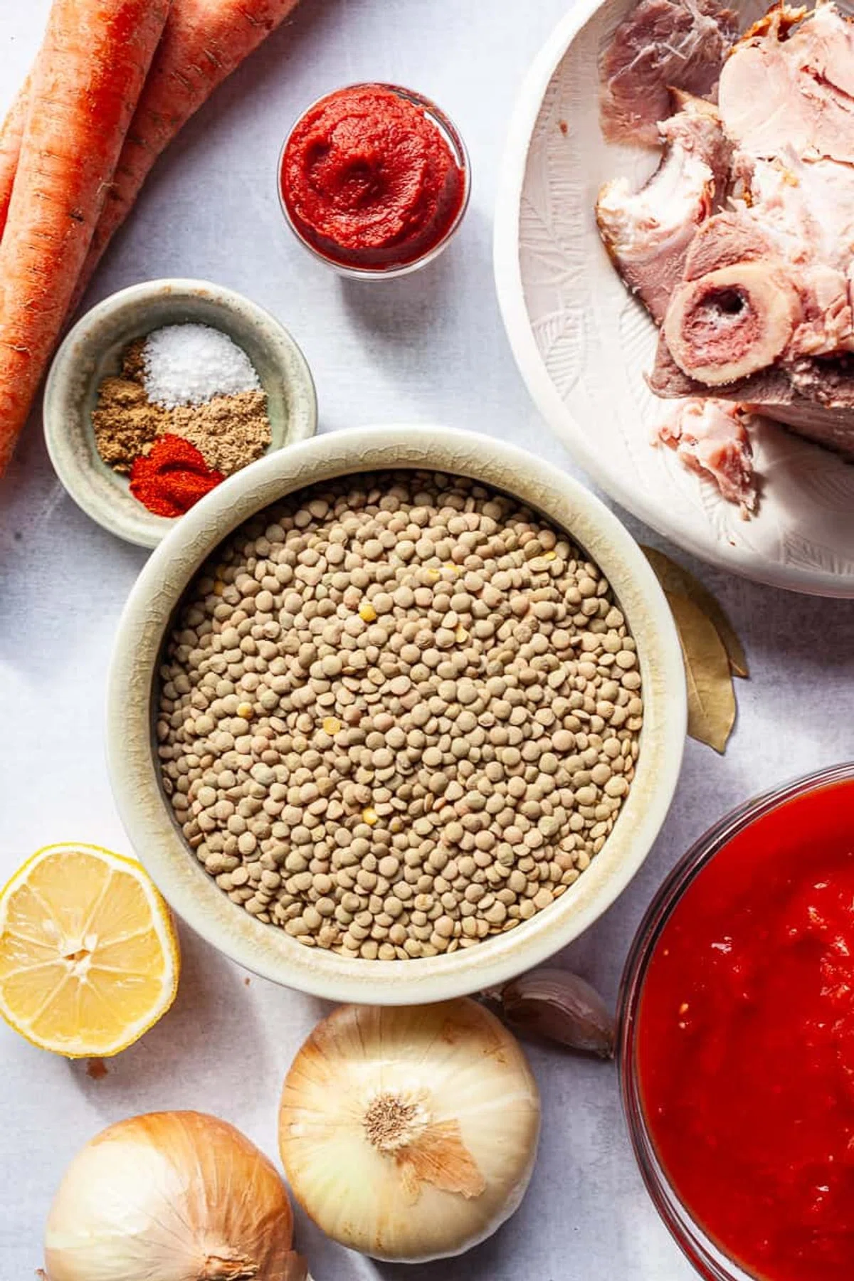 Classic Lentil Soup (with Ham Bone)