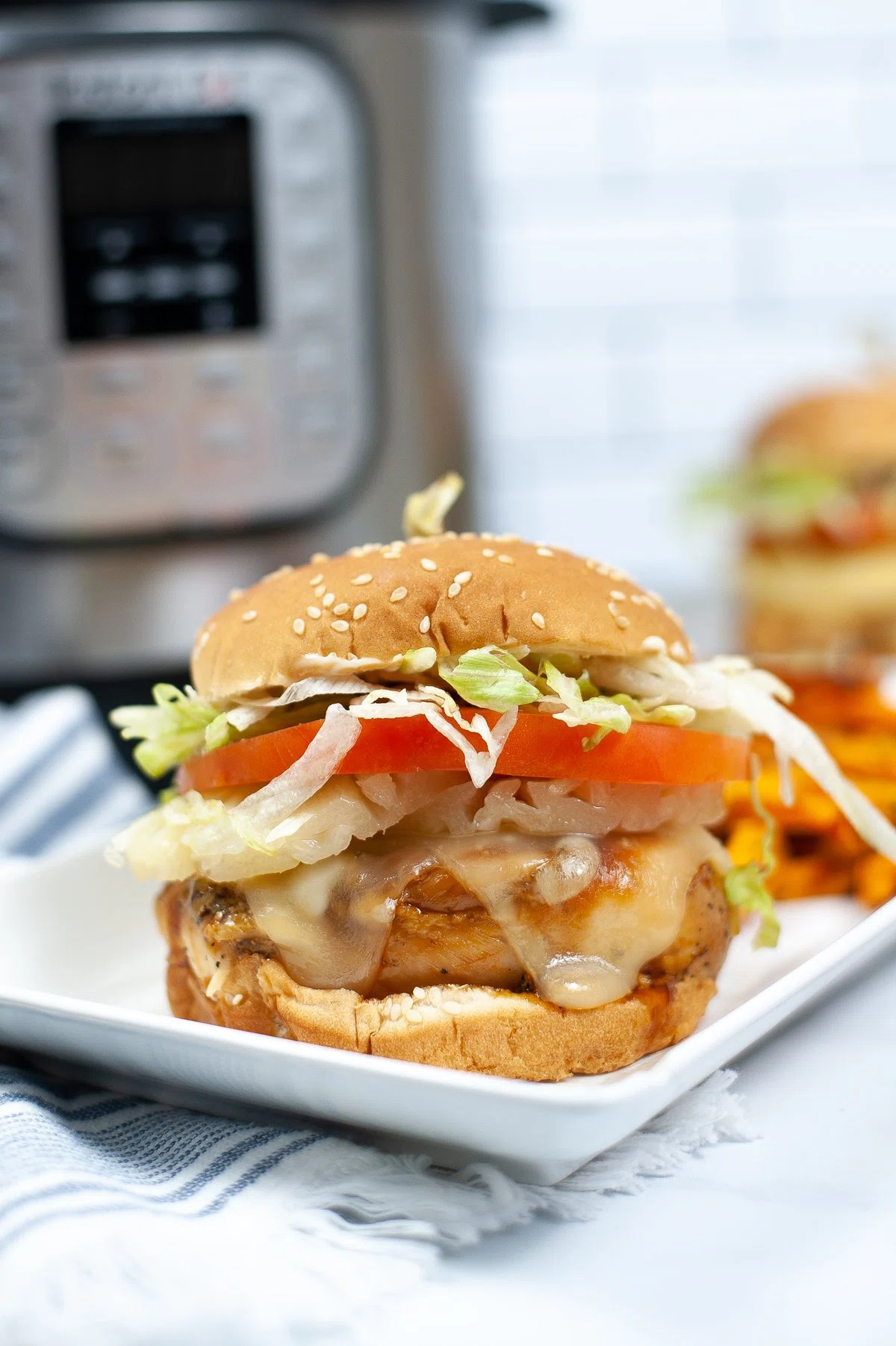 Instant Pot Teriyaki Chicken Sandwich