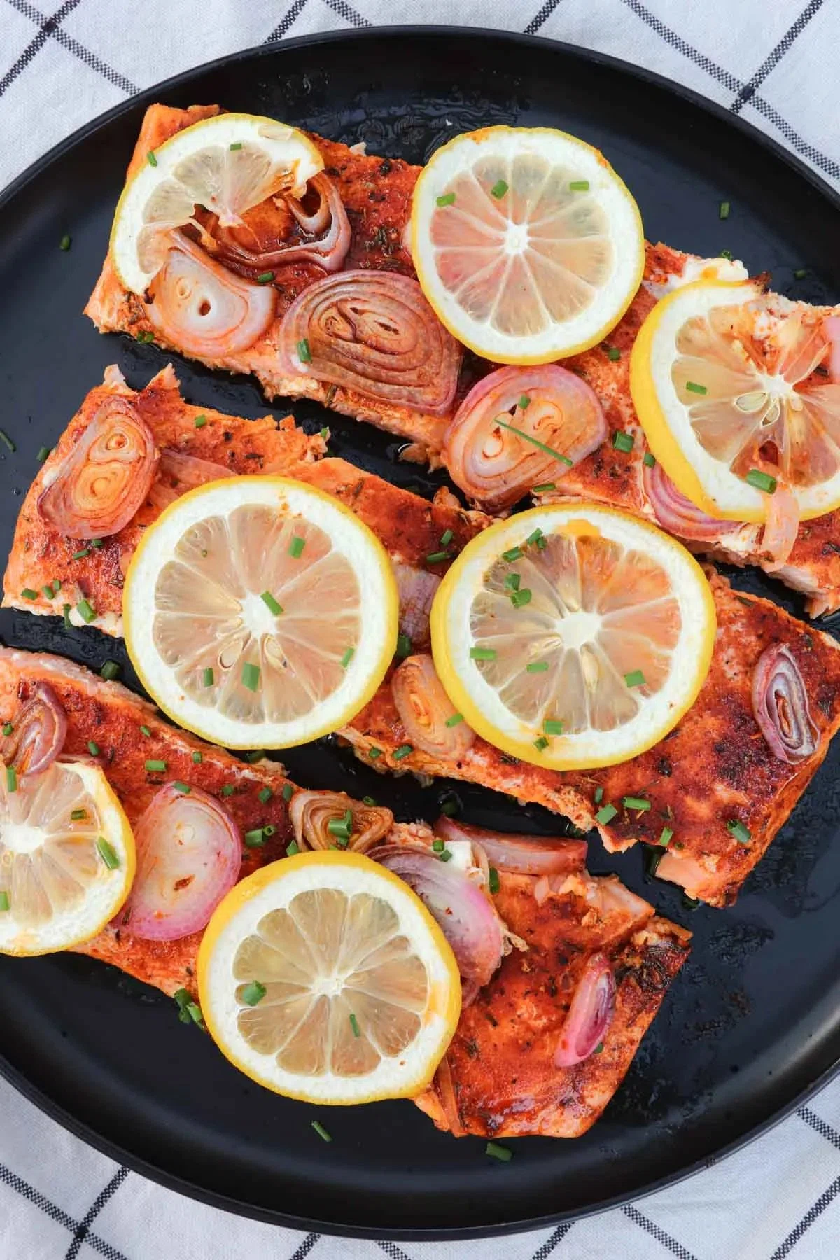 Sweet and Smoky Salmon with Shallots and Lemon