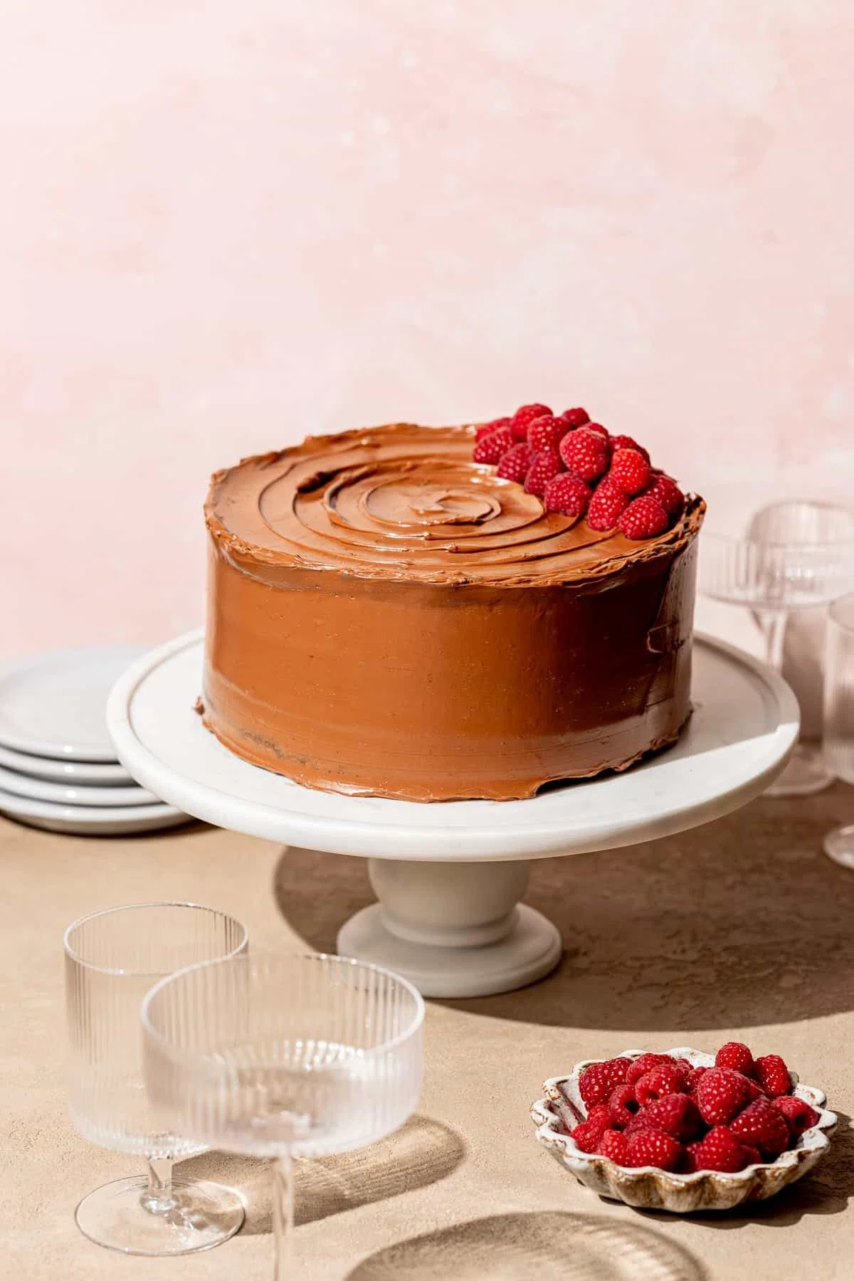 Dark Chocolate Raspberry Cake