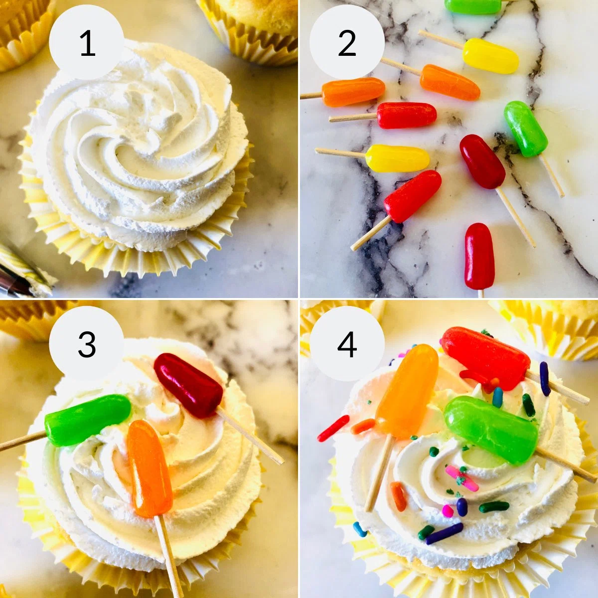 Popsicle Cupcakes for Summer
