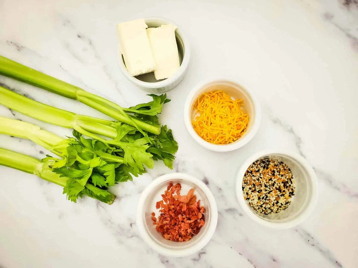 Bacon and Cream Cheese Stuffed Celery