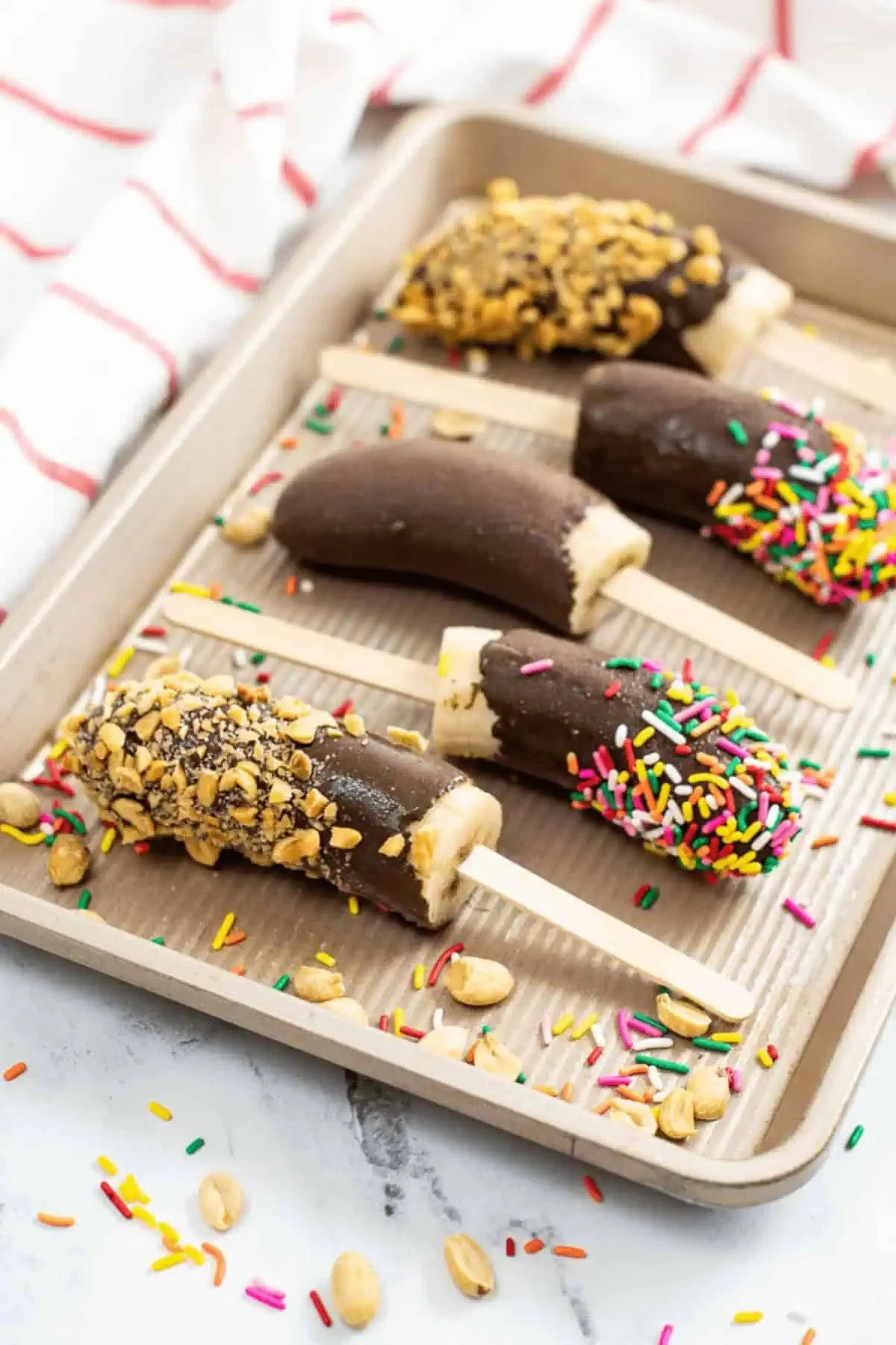 Frozen Bananas in Chocolate