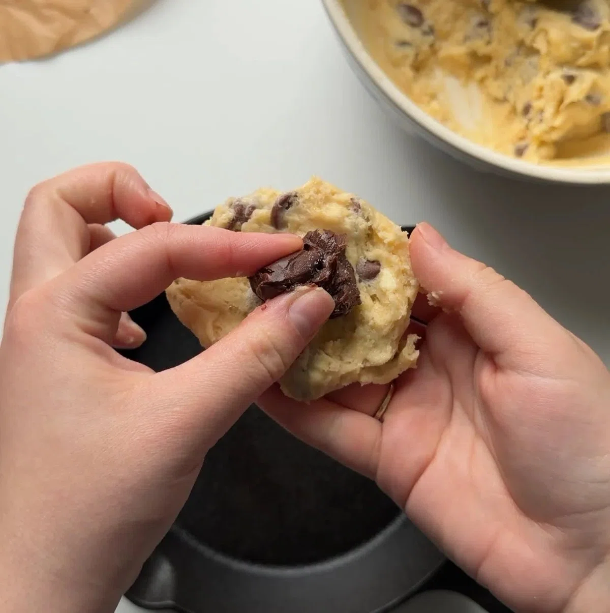 Nutella Stuffed Banana Bread Cookie Pie