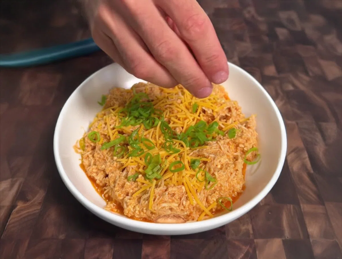 High Protein Buffalo Chicken Dip