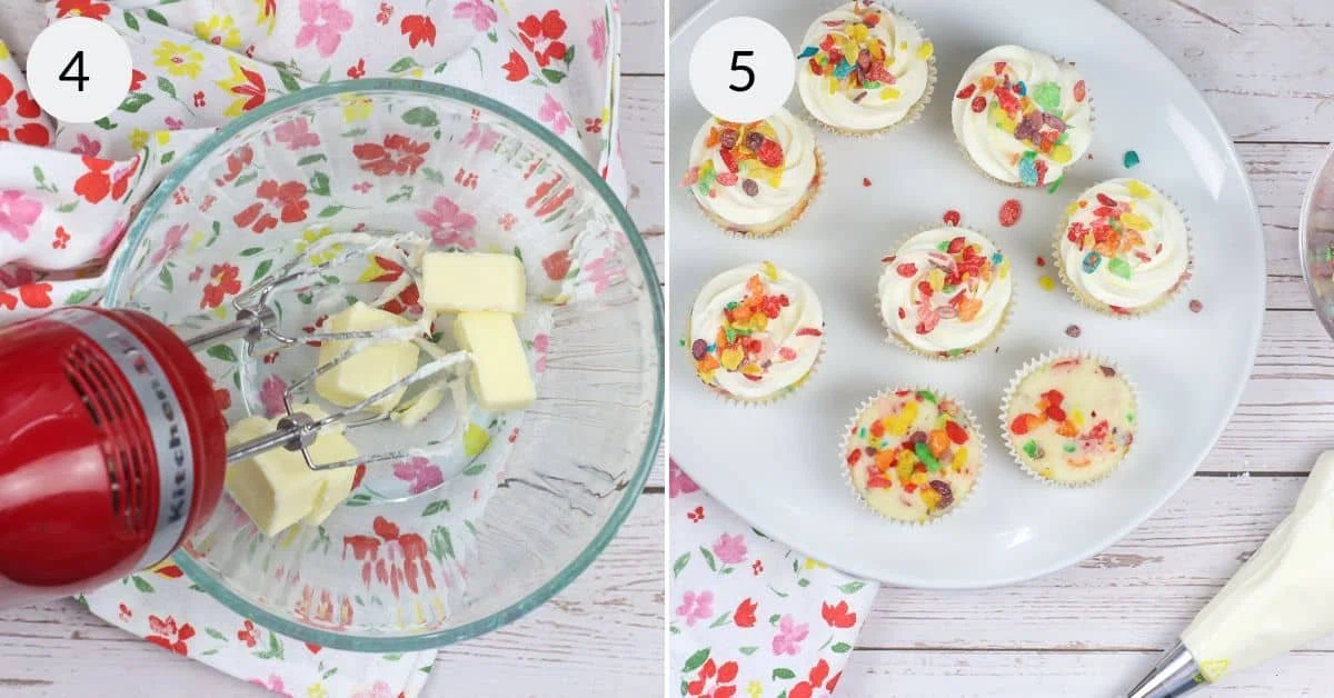 Fruity Pebble Cupcakes
