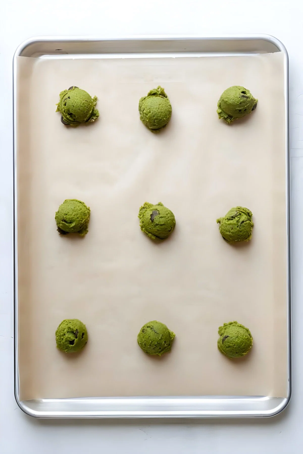 Matcha Chocolate Chip Cookies