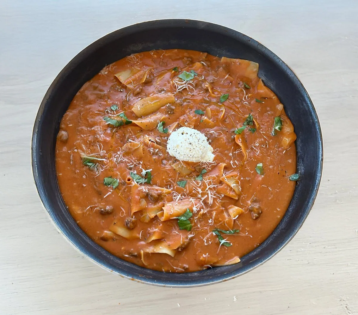 One Pot Lasagna Soup