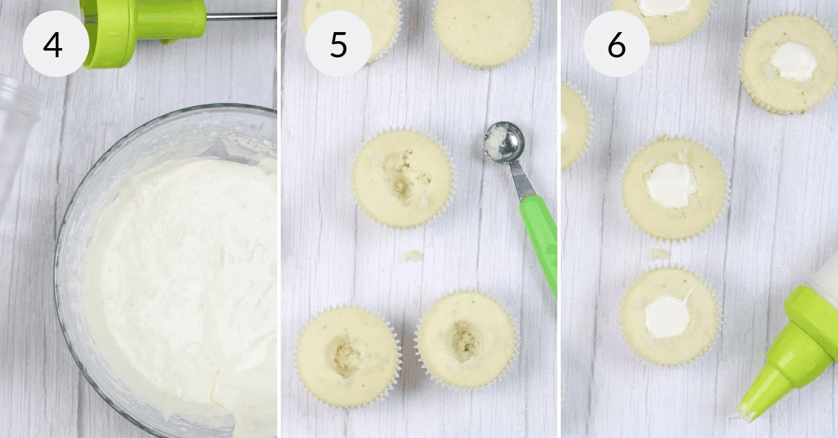 Vanilla Marshmallow Filled Cupcakes