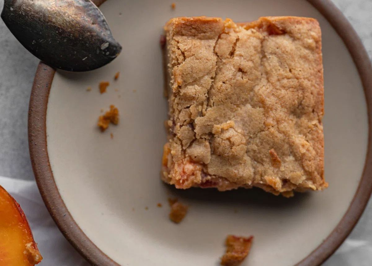 Brown Butter Peach Blondies