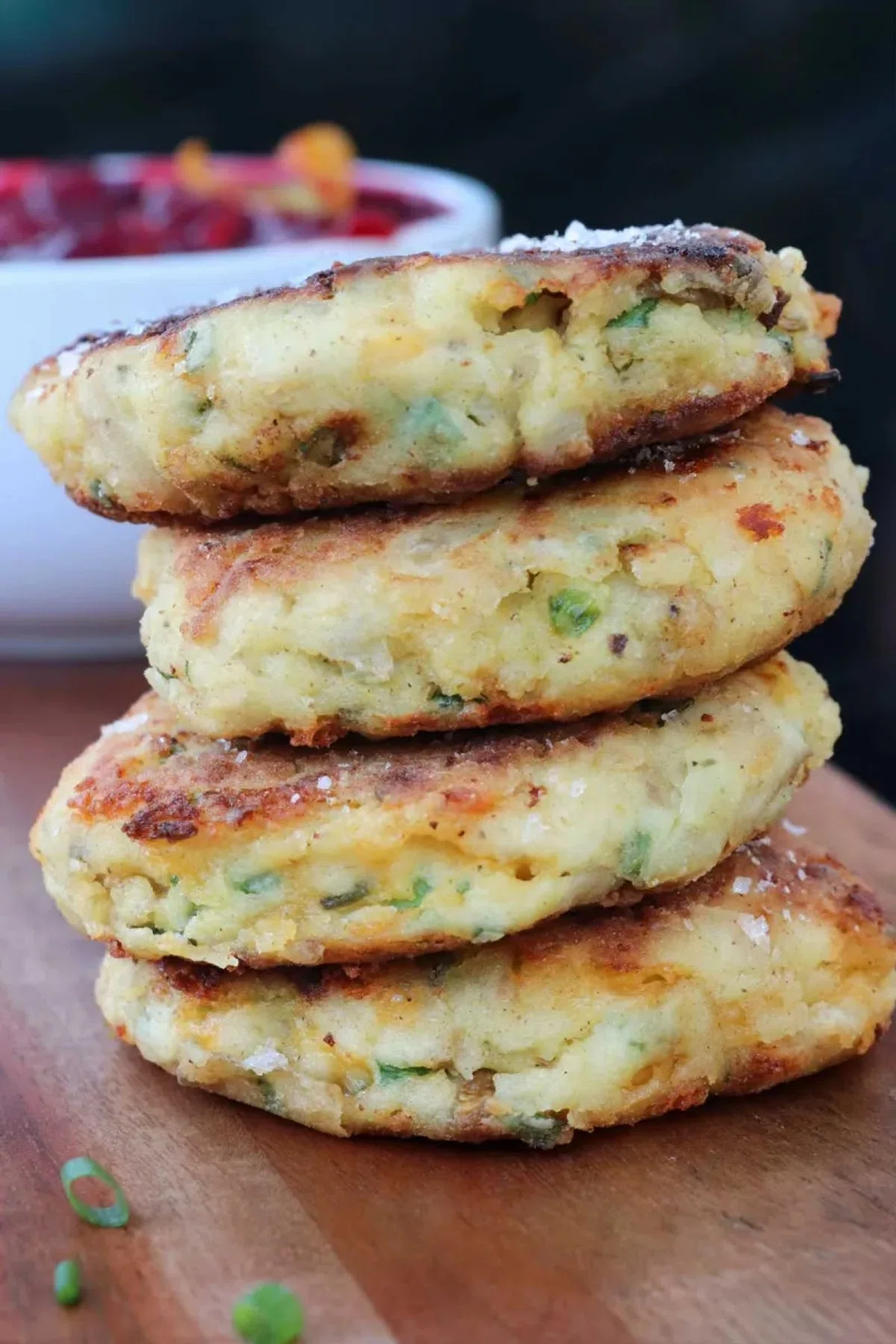Loaded Mashed Potato Cakes with Leftover Turkey and Sides