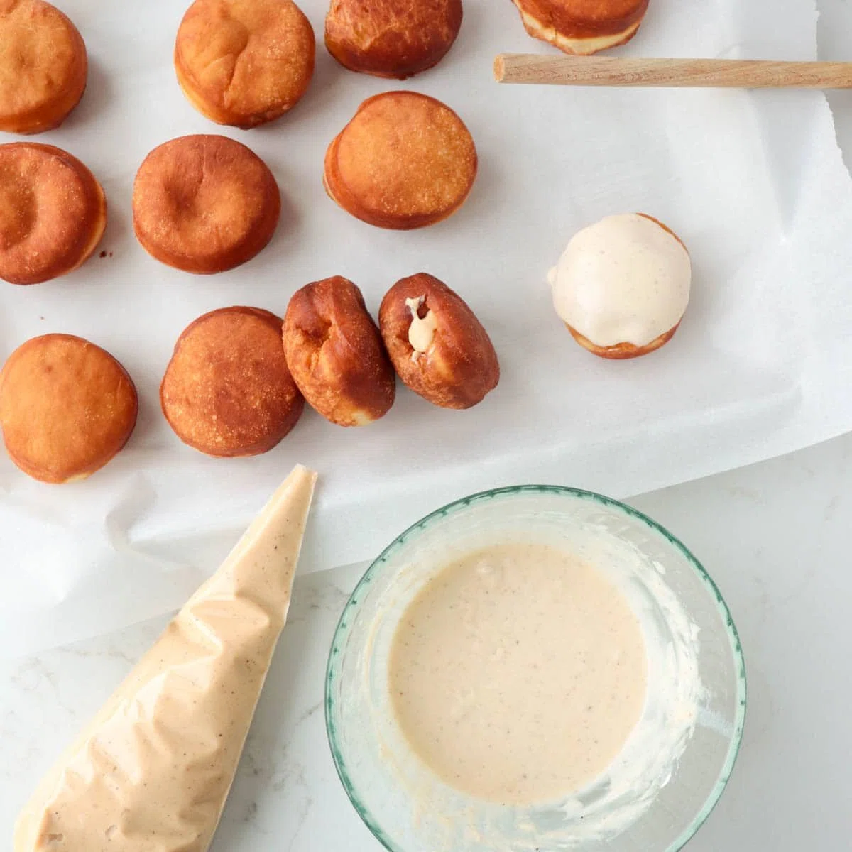 Eggnog Custard Donuts