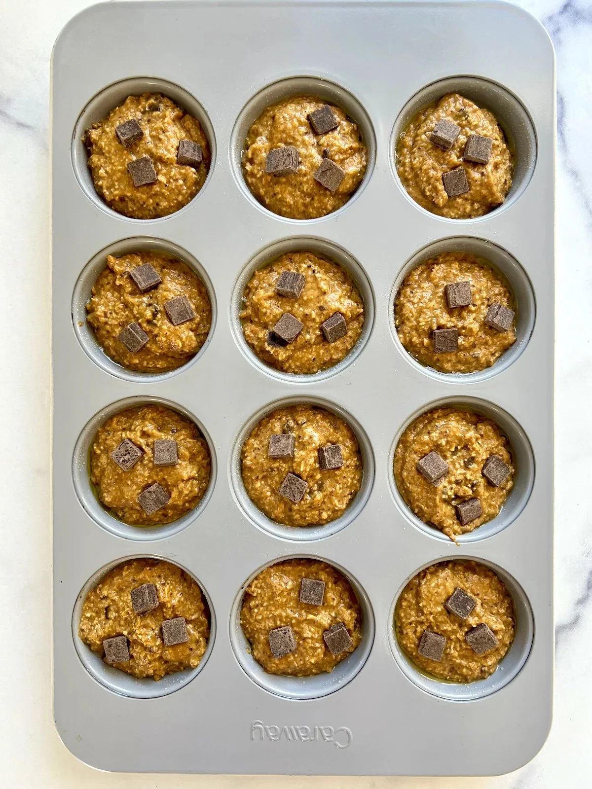 Flourless Pumpkin Chocolate Muffins