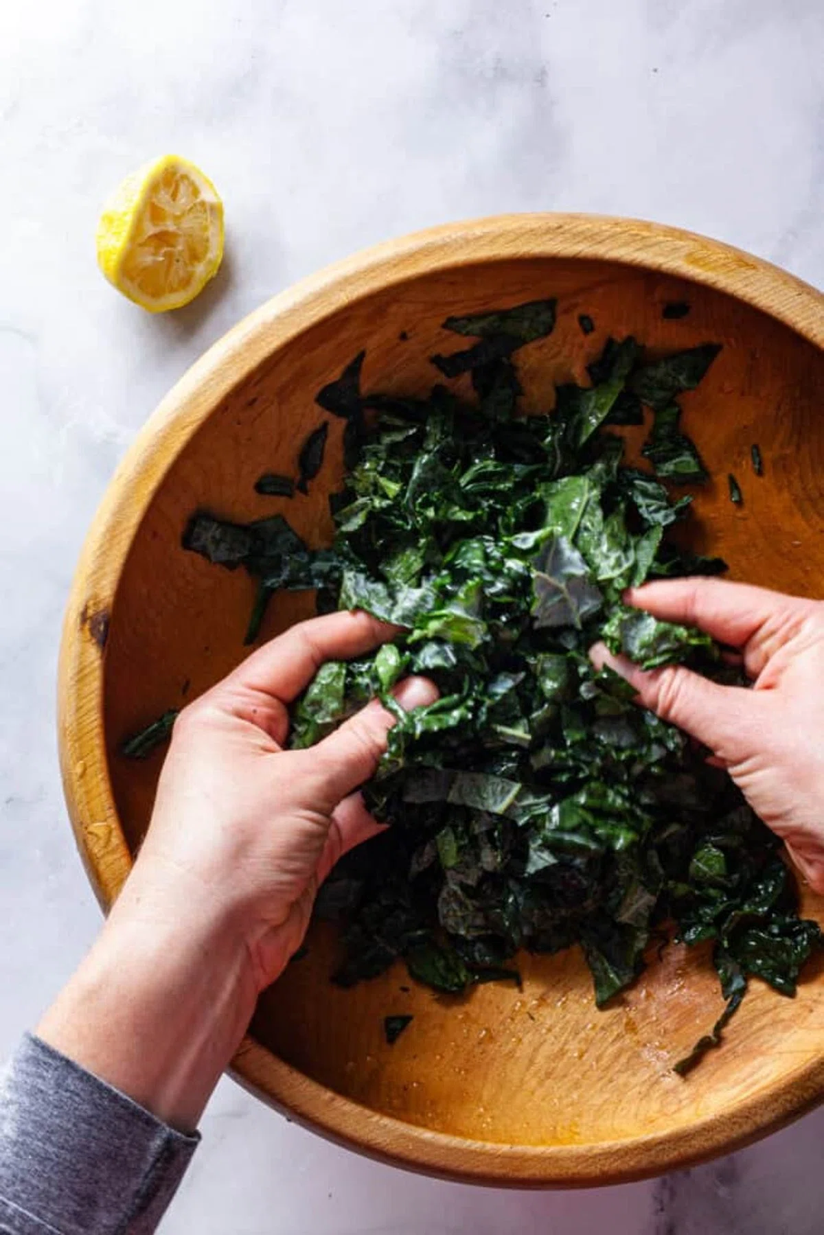 Kale and White Bean Salad with Pesto Dressing