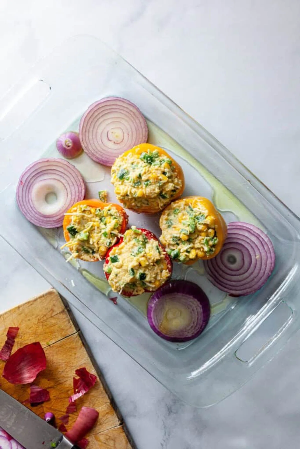 Polenta Stuffed Peppers
