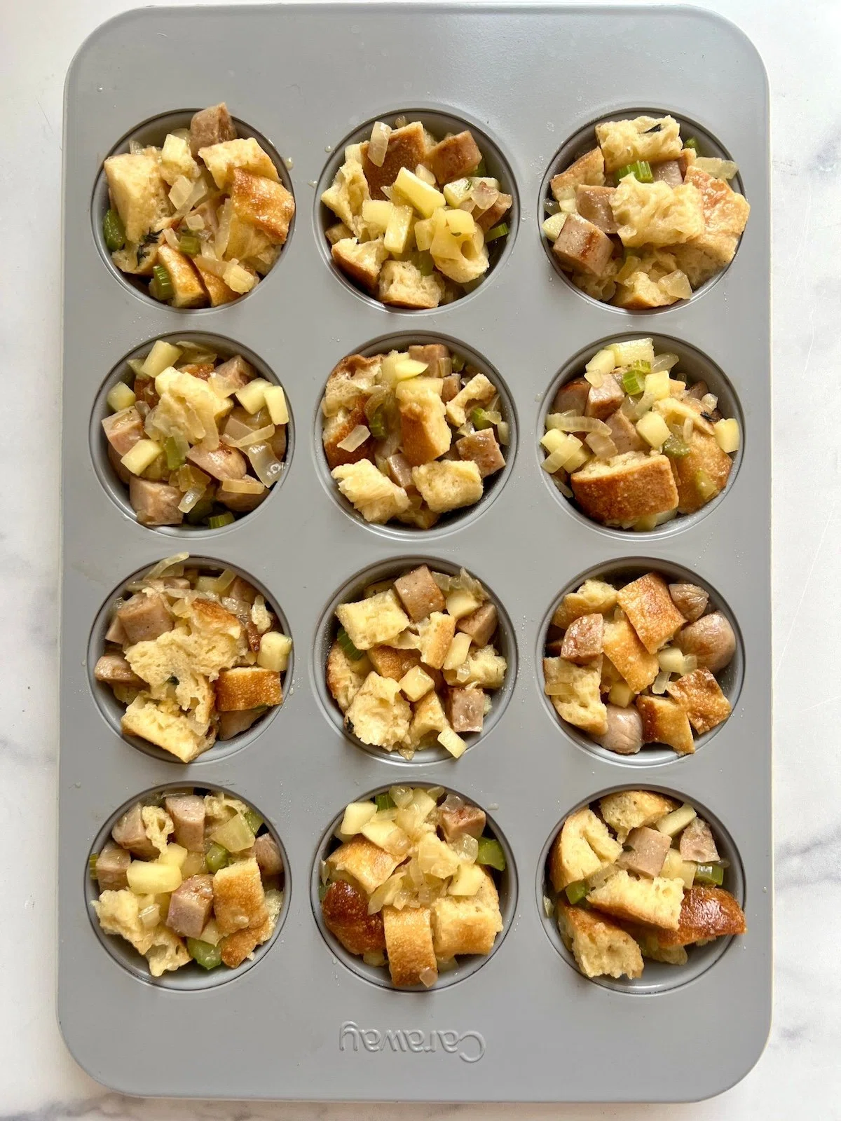 Apple Sausage Stuffing Bites