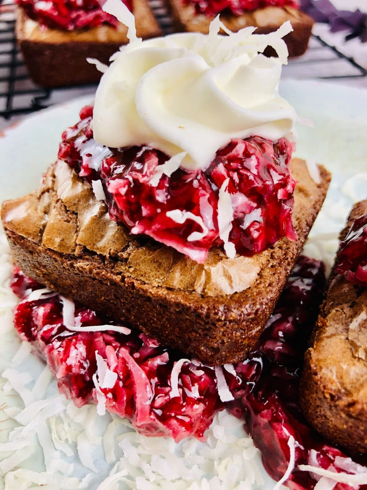 Brownies with Raspberry