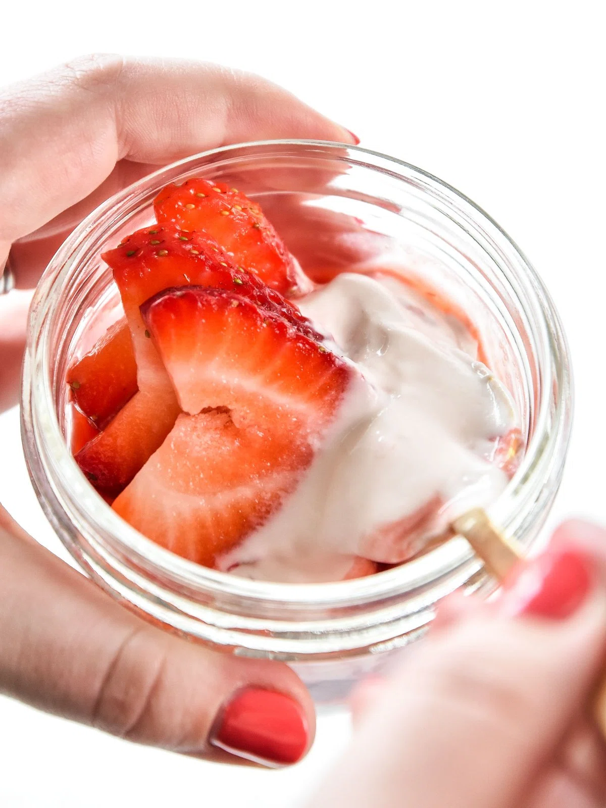 Strawberry Whipped Yogurt Cups
