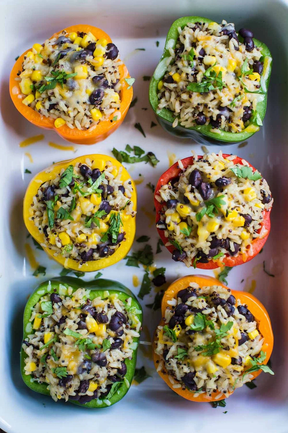 Burrito Bowl Stuffed Peppers