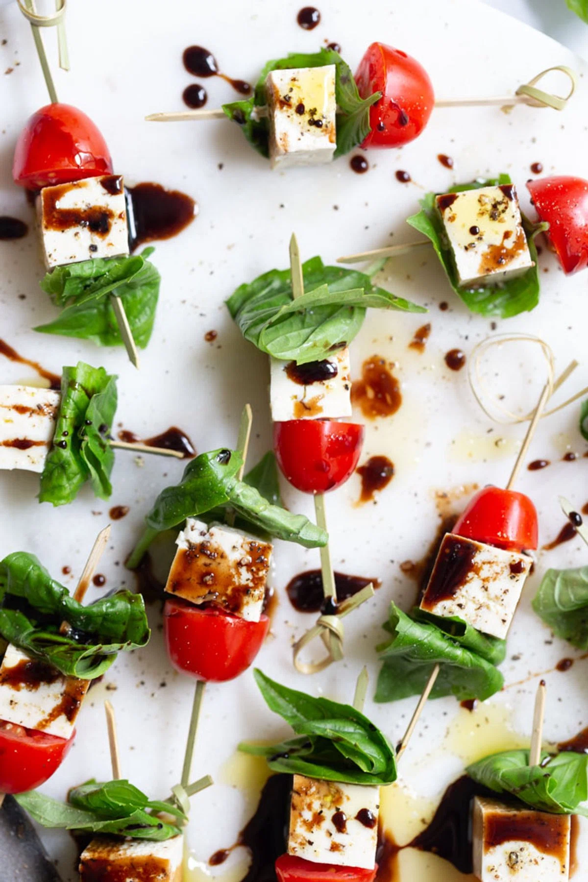 Tofu Caprese Skewers