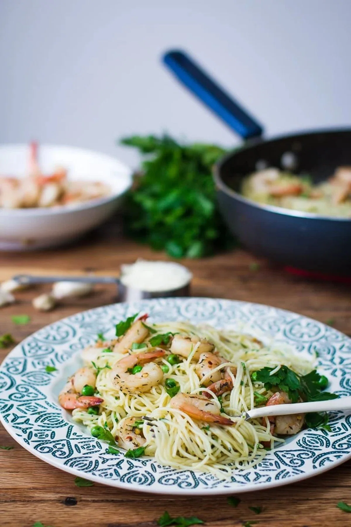 Garlic Buttered Shrimp Pasta