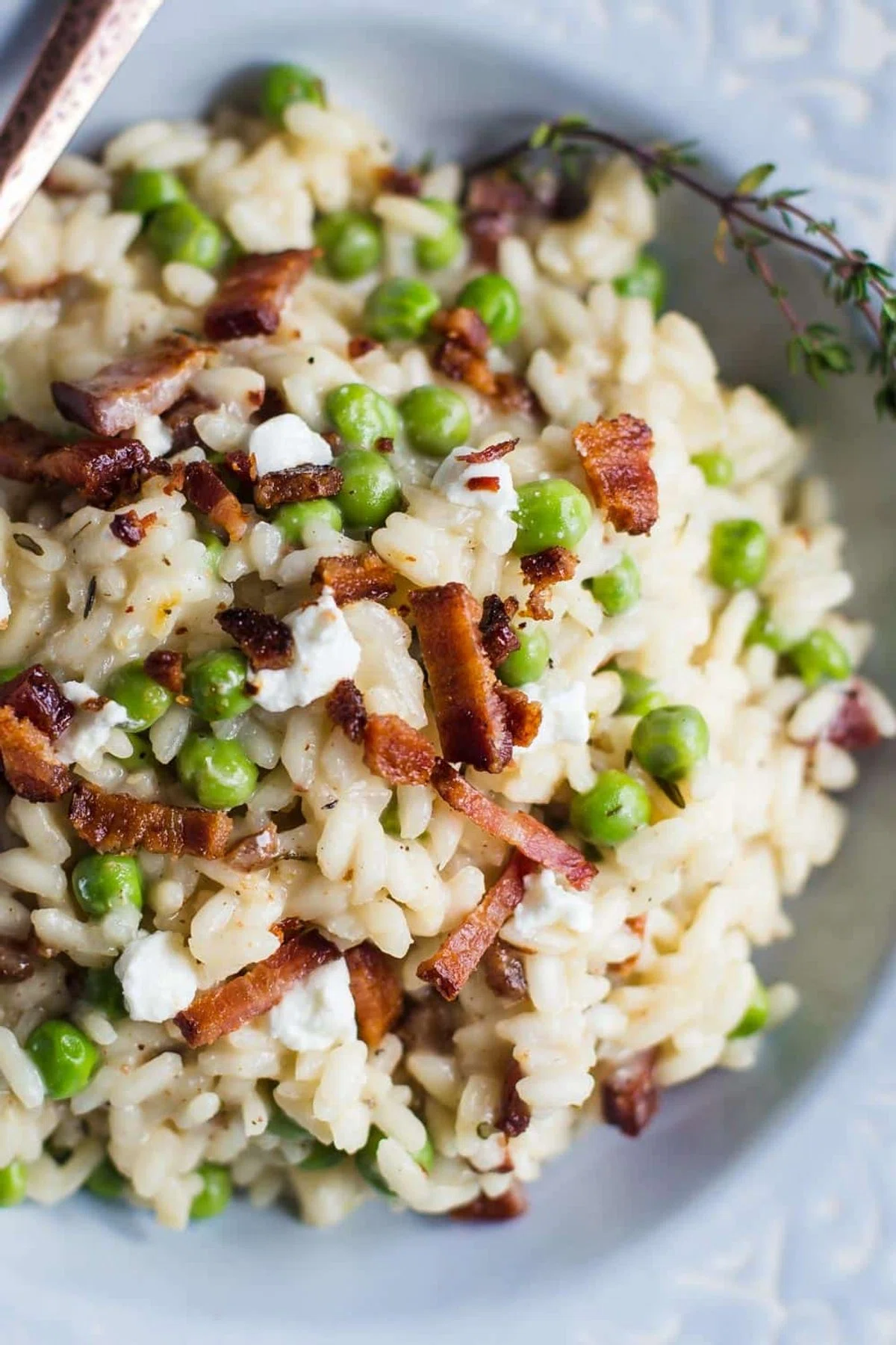 Spring Pea & Goat Cheese Risotto