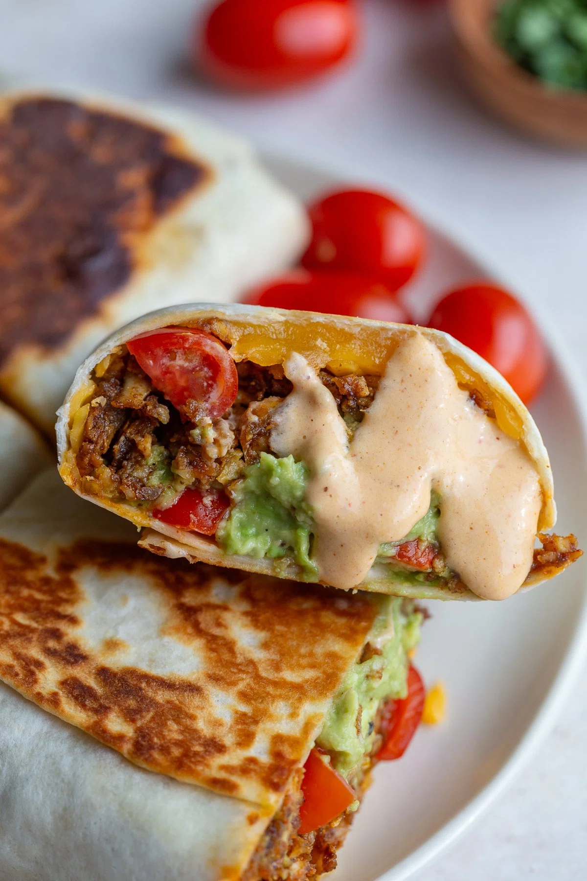 High Protein Vegetarian Burritos