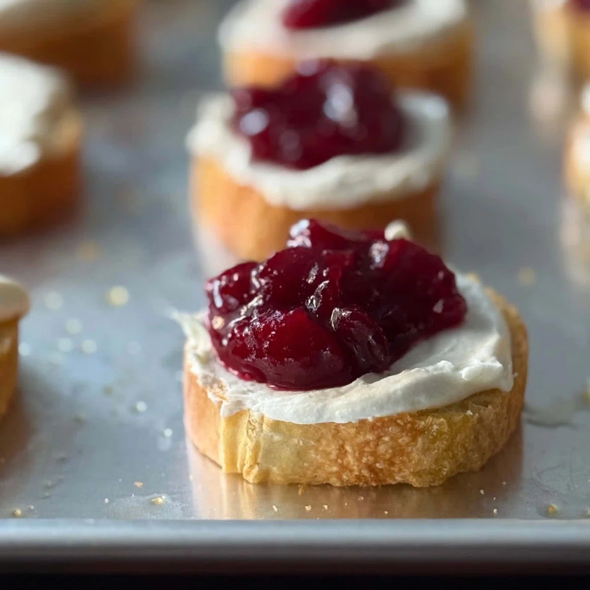 Cranberry Goat Cheese Crostini