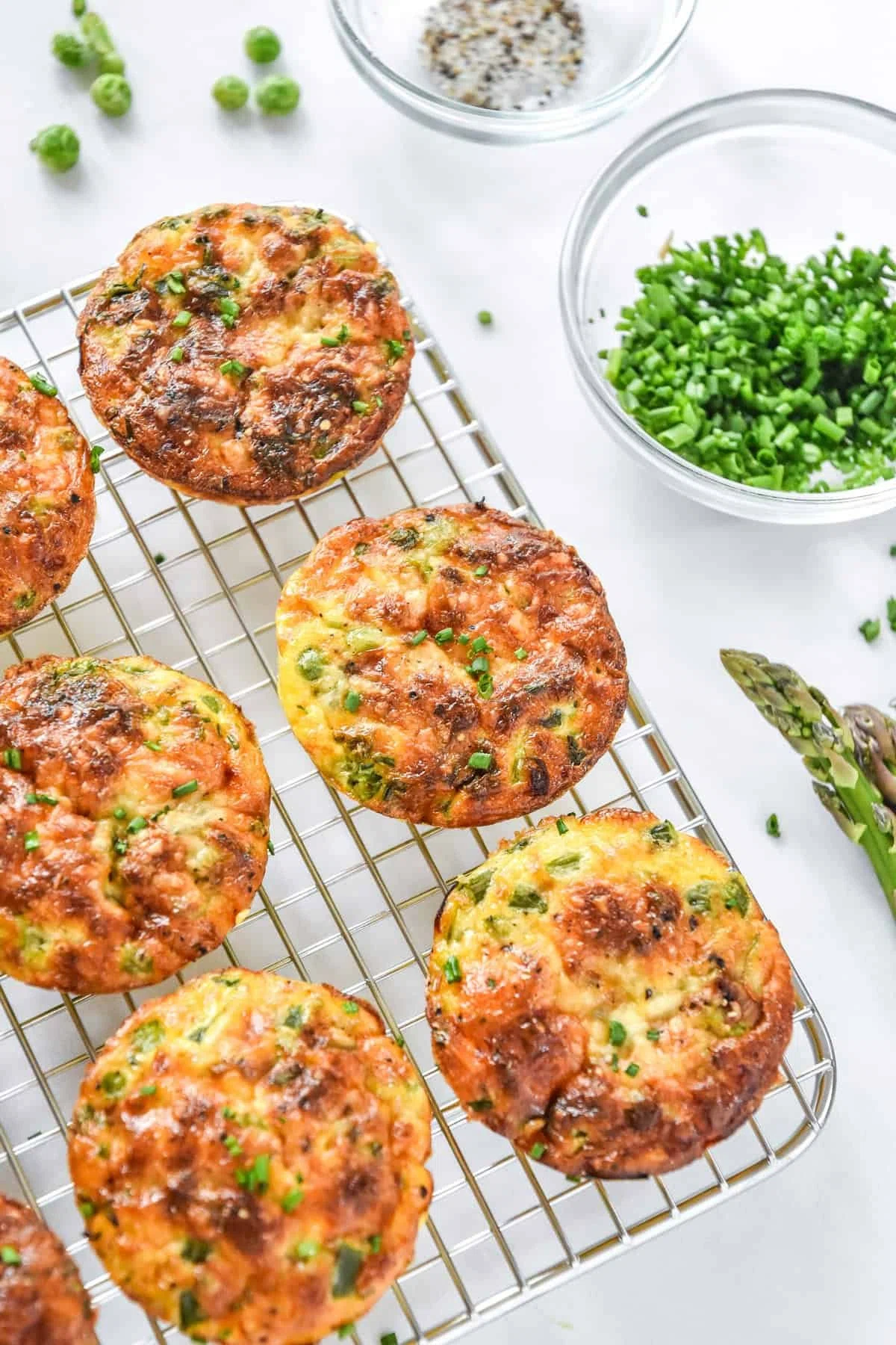 Spring Vegetable Mini Crustless Quiches