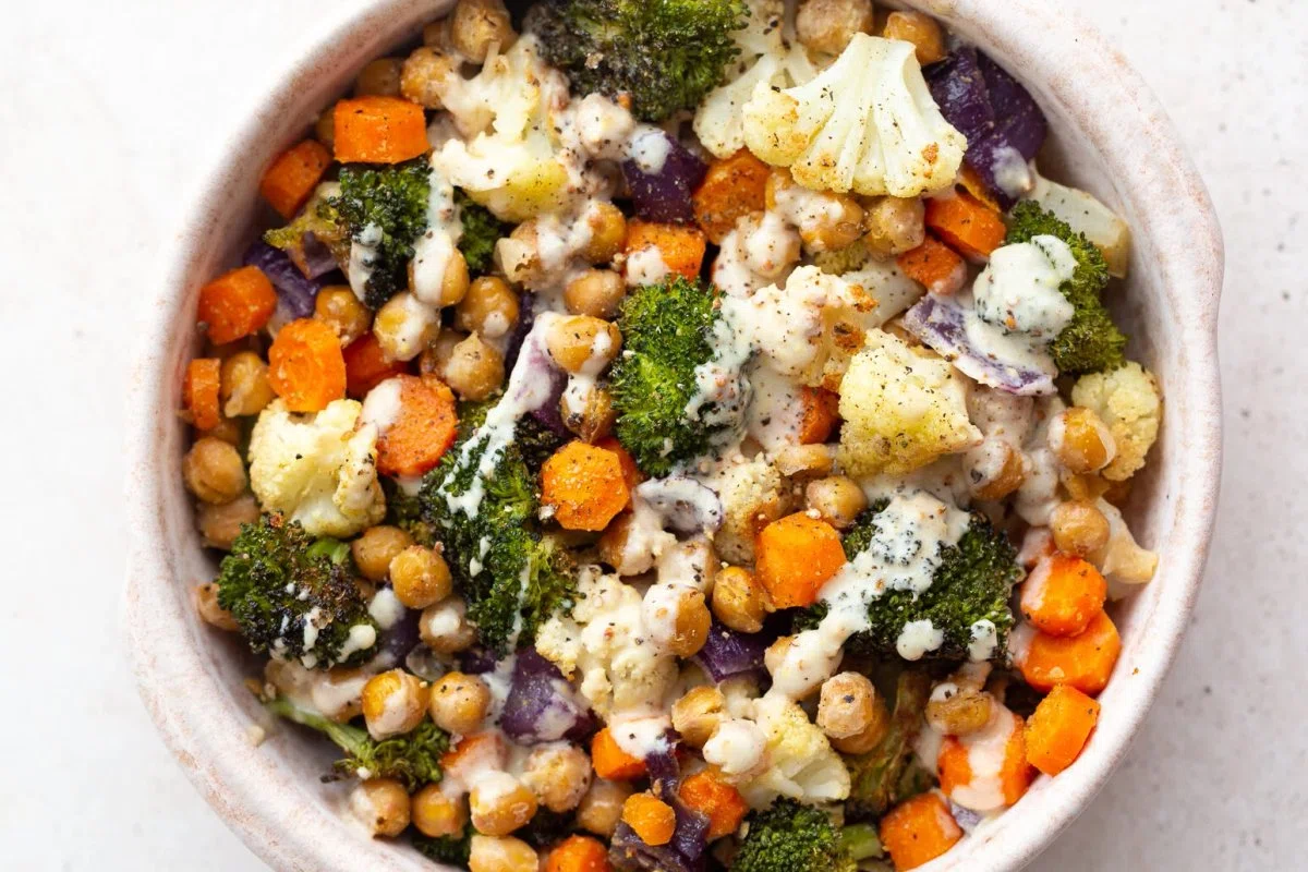 Roasted Veggie Bowls with Lemon Tahini Sauce