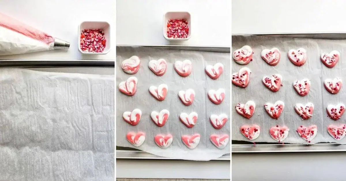 Valentine Meringue Cookies