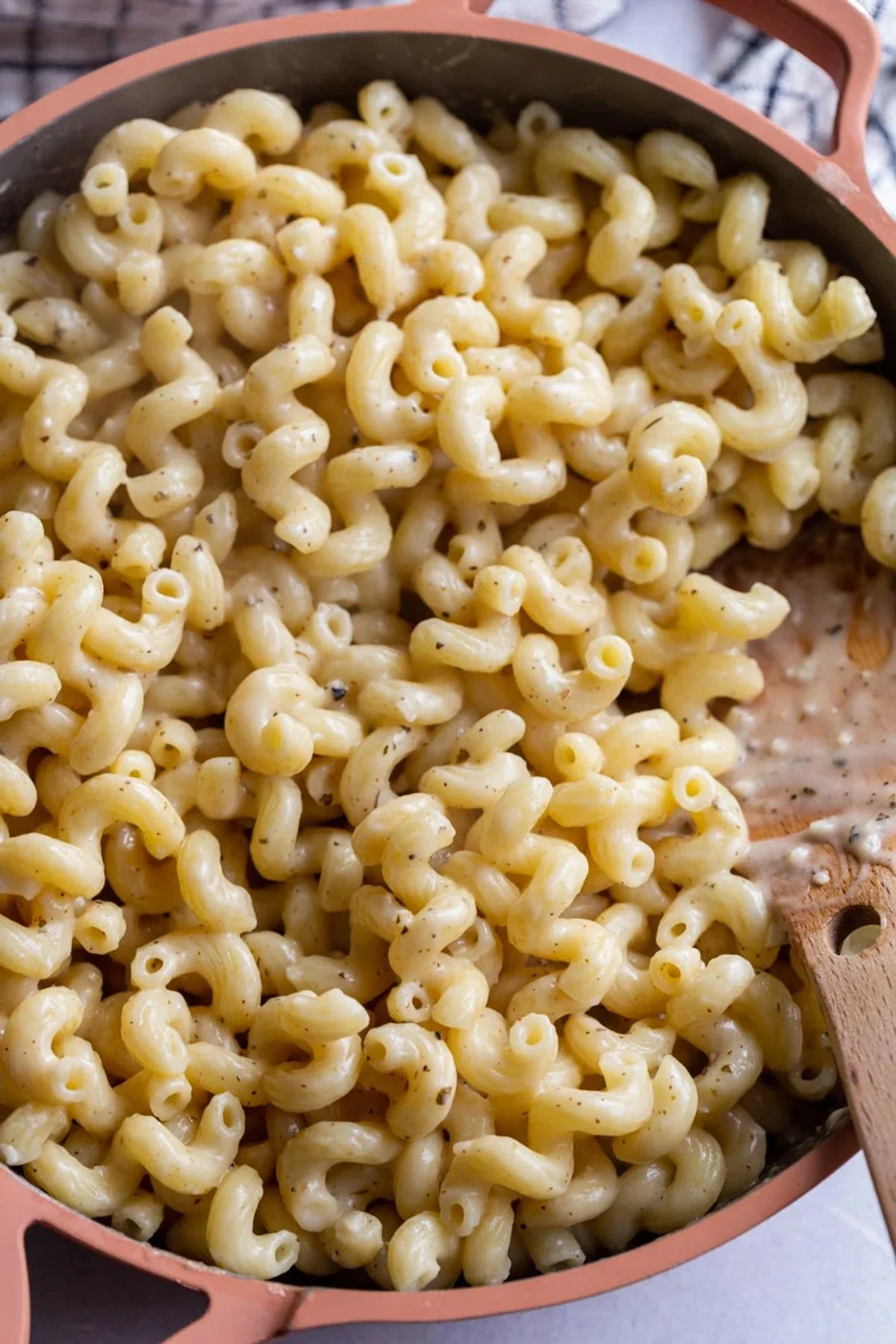 Cavatappi Pasta with Cream Sauce