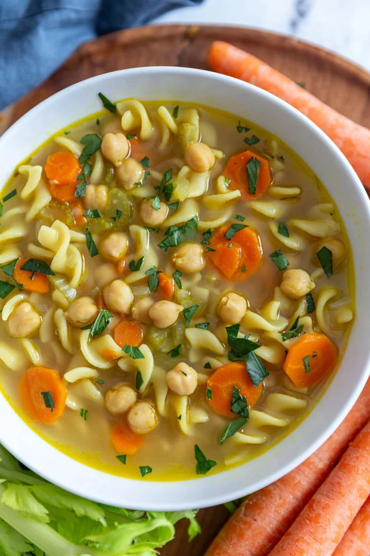 Crock-Pot Chickpea Noodle Soup