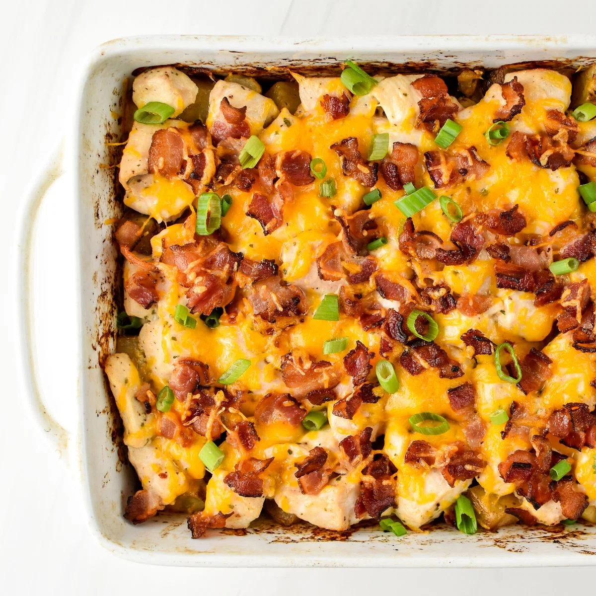 Chicken Bacon Ranch Potato Bake