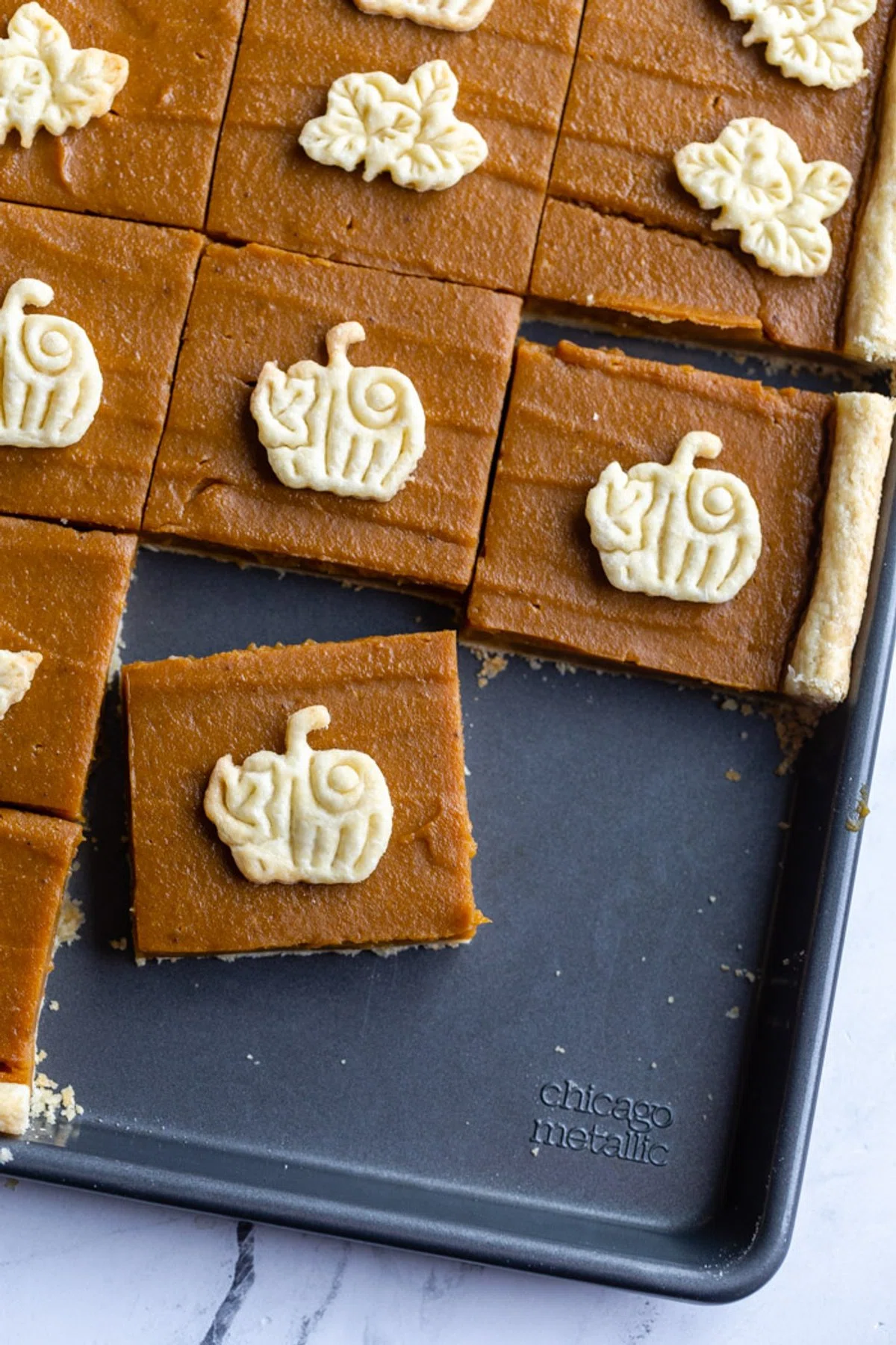 Sheet Pan Pumpkin Pie