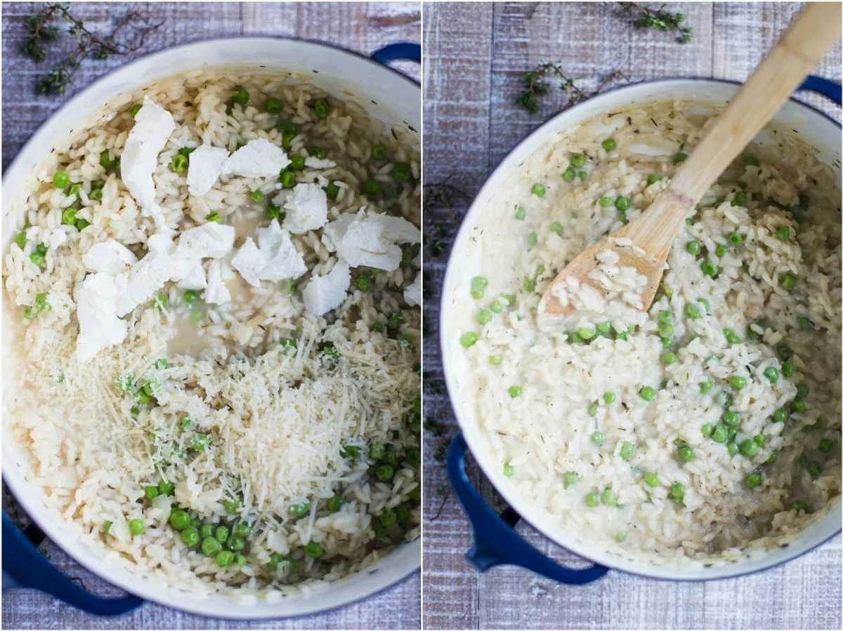 Spring Pea & Goat Cheese Risotto